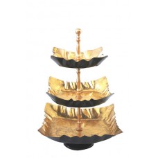 3 Tier Pastry Stand - Black Gold collection